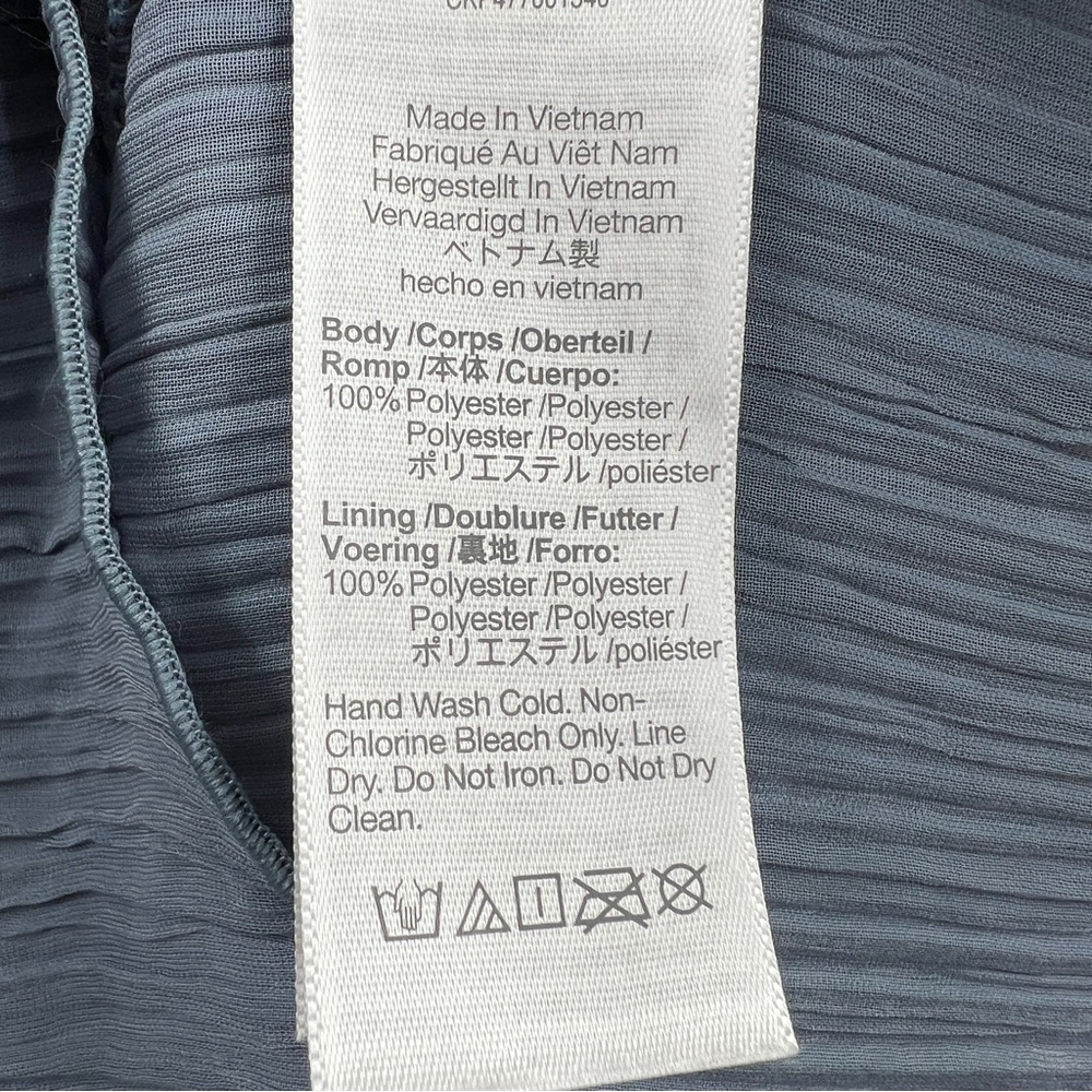 Madewell NWT Plissé Mini Tee Dress in Teapot Blue size 6 - Picture 7 of 9